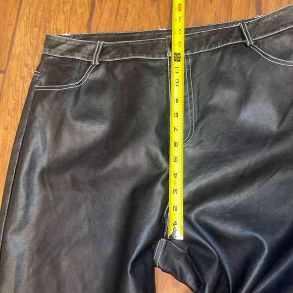 Fashion Nova Midtown convertible zip faux leather black wide leg pants NWT 2X - Picture 9 of 10